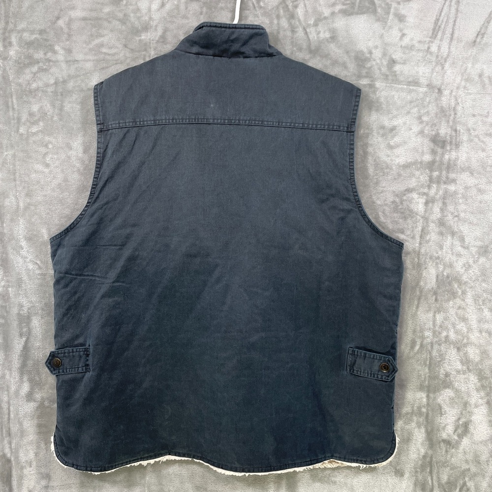 Outback Trading Co. Cobar Vest Jacket Men's XXL Full Zip Blue Sherpa Lined - Picture 2 of 10